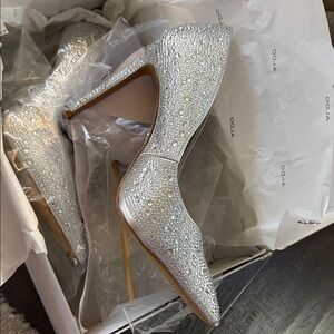 Aldo Sparkling Silver Heels